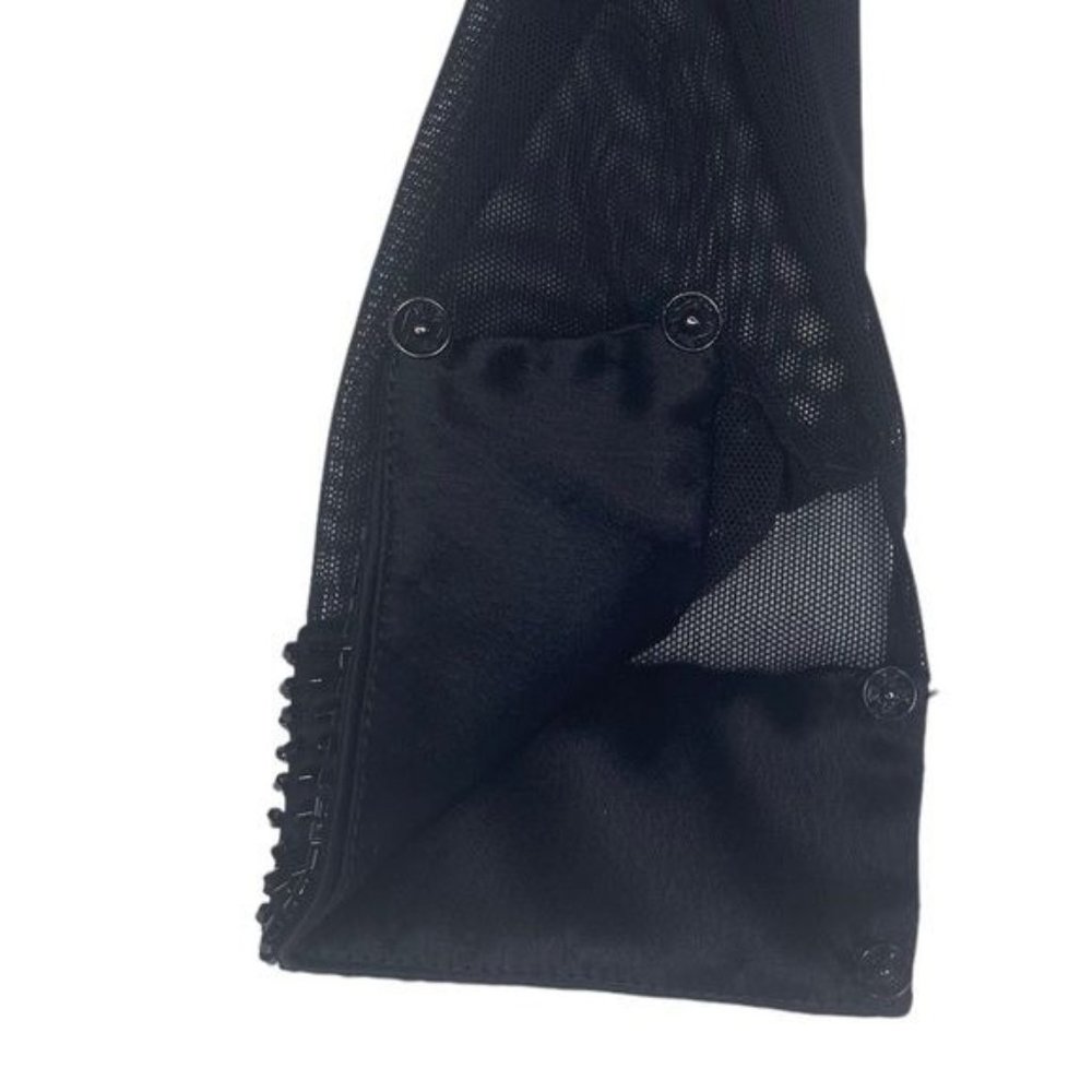 90s Oleg Cassini Beaded Mesh Open Back Dress - image 7